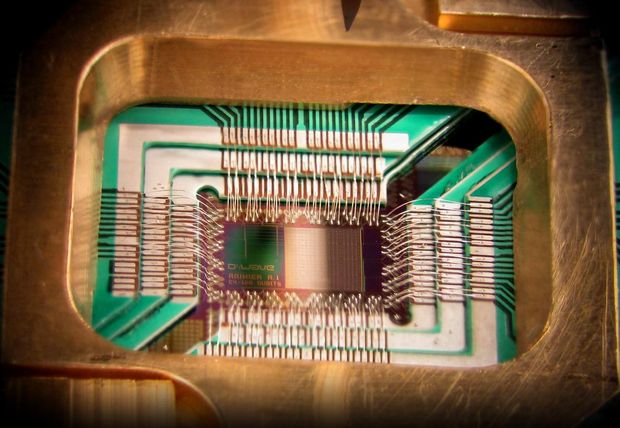 A D-Wave számítógép mikrochipje