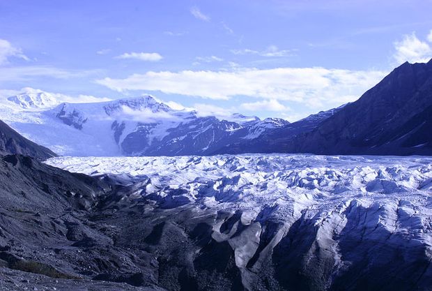 A Root-gleccser az USA legnagyobb területű nemzeti parkjában, a Wrangell Saint Eliasban