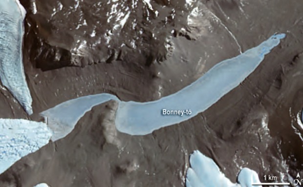A Bonney-tó műholdképe