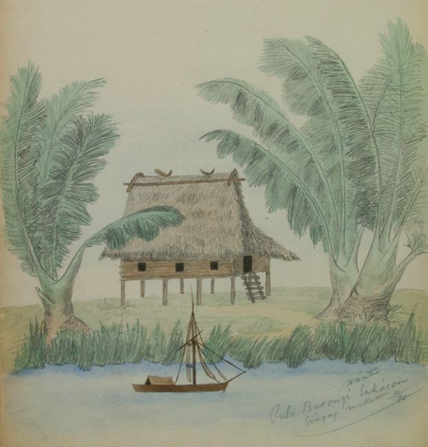  Xántus háza Borneón (Néprajzi Múzeum)