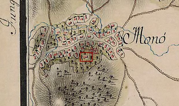 Monó térképe a XVIII. századból 