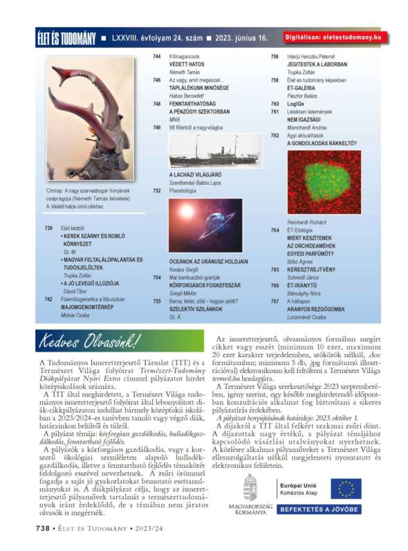 Élet és Tudomány - LXXVIII. évfolyam - 24. szám - 2023. június 15. (digitális) - Image 2